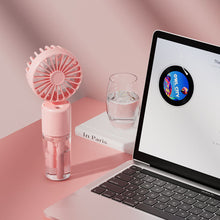 Load image into Gallery viewer, USB Rechargeable Mini Humifier Fan Portable Mist Cooler Fan Handheld Powerful Spray Fan Humidification Outdoor Office Fan
