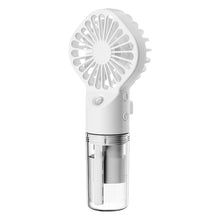 Load image into Gallery viewer, USB Rechargeable Mini Humifier Fan Portable Mist Cooler Fan Handheld Powerful Spray Fan Humidification Outdoor Office Fan
