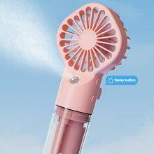 Load image into Gallery viewer, USB Rechargeable Mini Humifier Fan Portable Mist Cooler Fan Handheld Powerful Spray Fan Humidification Outdoor Office Fan
