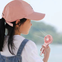 Load image into Gallery viewer, USB Rechargeable Mini Humifier Fan Portable Mist Cooler Fan Handheld Powerful Spray Fan Humidification Outdoor Office Fan
