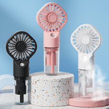Load image into Gallery viewer, USB Rechargeable Mini Humifier Fan Portable Mist Cooler Fan Handheld Powerful Spray Fan Humidification Outdoor Office Fan
