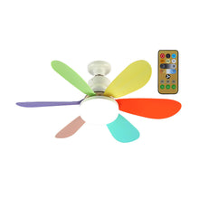 Load image into Gallery viewer, Ceiling Fans With Remote Control and Light LED Lamp Fan E27 Converter Base Smart Silent Ceiling Fans For Bedroom Living Room 110V 220V
