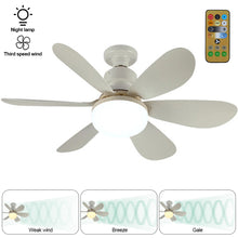 Load image into Gallery viewer, Ceiling Fans With Remote Control and Light LED Lamp Fan E27 Converter Base Smart Silent Ceiling Fans For Bedroom Living Room 110V 220V
