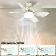 Load image into Gallery viewer, Ceiling Fans With Remote Control and Light LED Lamp Fan E27 Converter Base Smart Silent Ceiling Fans For Bedroom Living Room 110V 220V
