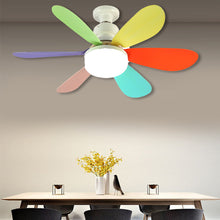 Load image into Gallery viewer, Ceiling Fans With Remote Control and Light LED Lamp Fan E27 Converter Base Smart Silent Ceiling Fans For Bedroom Living Room 110V 220V
