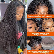 Load image into Gallery viewer, Front Lace Wig with Small Wave Curly Hair Cover Whole Top Natur Preplucked Hairline Lace Wig

