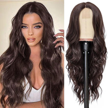 Load image into Gallery viewer, Long Curly Hair Large Wave Front Lace Wig Women's Synthetic Wig Set Elegant Long Curly Women Wig False Hair Cover
