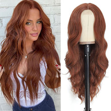 Load image into Gallery viewer, Long Curly Hair Large Wave Front Lace Wig Women's Synthetic Wig Set Elegant Long Curly Women Wig False Hair Cover
