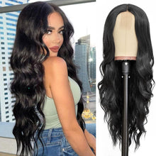 Load image into Gallery viewer, Long Curly Hair Large Wave Front Lace Wig Women's Synthetic Wig Set Elegant Long Curly Women Wig False Hair Cover
