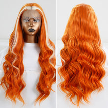 Load image into Gallery viewer, Elastic and Breathable Lace Front Women's Mid Length Curly Hair, Synthetic Fiber High-temperature Silk Wig Headband False Hair Cover
