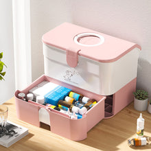 Load image into Gallery viewer, Plastic Nail Tools Storage Box Double Layered Anti-dust Nail Storage Box Portable Large Capacity Storage Nail Enhancement Box

