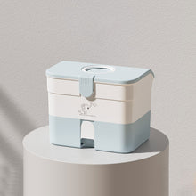 Load image into Gallery viewer, Plastic Nail Tools Storage Box Double Layered Anti-dust Nail Storage Box Portable Large Capacity Storage Nail Enhancement Box
