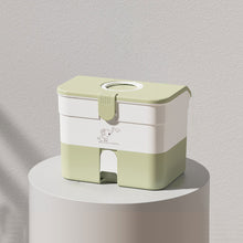 Load image into Gallery viewer, Plastic Nail Tools Storage Box Double Layered Anti-dust Nail Storage Box Portable Large Capacity Storage Nail Enhancement Box
