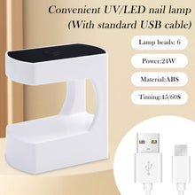 Load image into Gallery viewer, Portable Mini Nail Drying Lamp LED Lamp Nail Dryer UV Lamp Manicure Gel Nail Polish Dryer Household Travel with USB Cable
