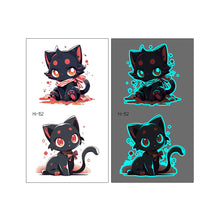 Load image into Gallery viewer, Nightglow Tattoo Sticker Waterproof Cartoon Animal Children's Tattoo Sticker Cute Cartoon Tiger Cat Tattoo Stickers
