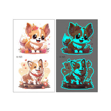 Load image into Gallery viewer, Nightglow Tattoo Sticker Waterproof Cartoon Animal Children's Tattoo Sticker Cute Cartoon Tiger Cat Tattoo Stickers
