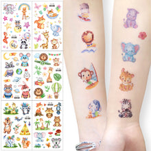 Load image into Gallery viewer, Sparkling Powder Tattoo Sticker Waterproof Animal Ocean Children's Tattoo Sticker Cute Animals Tattoo Stickers
