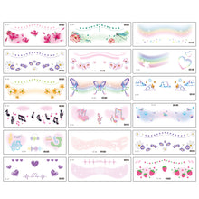 Load image into Gallery viewer, Creative Rainbow Cloud Waterproof Facial Tattoo Stickers Party Simulated Concert Facial Makeup Tattoo Stickers
