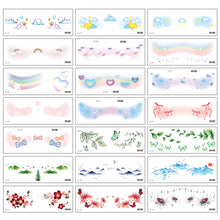 Load image into Gallery viewer, Creative Rainbow Cloud Waterproof Facial Tattoo Stickers Party Simulated Concert Facial Makeup Tattoo Stickers
