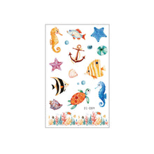 Load image into Gallery viewer, Waterproof Children's Tattoo Sticker Ocean Shark Cartoon Tattoo Sticker Creative Ocean Women Men Tattoo Stickers
