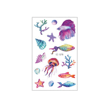 Load image into Gallery viewer, Waterproof Children's Tattoo Sticker Ocean Shark Cartoon Tattoo Sticker Creative Ocean Women Men Tattoo Stickers
