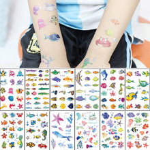 Load image into Gallery viewer, Waterproof Children's Tattoo Sticker Ocean Shark Cartoon Tattoo Sticker Creative Ocean Women Men Tattoo Stickers
