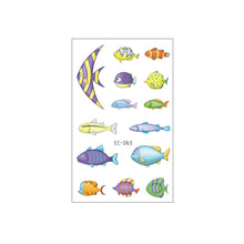 Load image into Gallery viewer, Waterproof Children's Tattoo Sticker Ocean Shark Cartoon Tattoo Sticker Creative Ocean Women Men Tattoo Stickers
