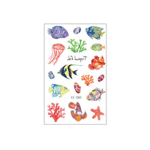 Load image into Gallery viewer, Waterproof Children's Tattoo Sticker Ocean Shark Cartoon Tattoo Sticker Creative Ocean Women Men Tattoo Stickers
