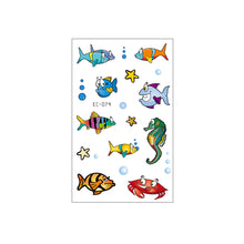Load image into Gallery viewer, Waterproof Children's Tattoo Sticker Ocean Shark Cartoon Tattoo Sticker Creative Ocean Women Men Tattoo Stickers

