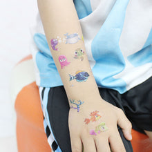 Load image into Gallery viewer, Waterproof Children's Tattoo Sticker Ocean Shark Cartoon Tattoo Sticker Creative Ocean Women Men Tattoo Stickers
