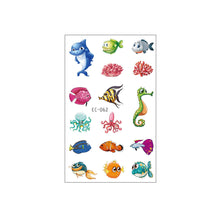 Load image into Gallery viewer, Waterproof Children's Tattoo Sticker Ocean Shark Cartoon Tattoo Sticker Creative Ocean Women Men Tattoo Stickers
