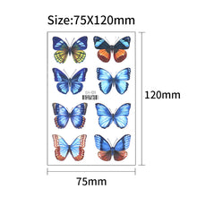 Load image into Gallery viewer, Butterfly Tattoo Sticker Waterproof Children's Colorful Cartoon Flower Butterfly Tattoo Sticker Cute Colorful Tattoo Sticker
