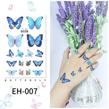 Load image into Gallery viewer, Butterfly Tattoo Sticker Waterproof Children's Colorful Cartoon Flower Butterfly Tattoo Sticker Cute Colorful Tattoo Sticker
