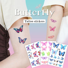 Load image into Gallery viewer, Butterfly Tattoo Sticker Waterproof Children's Colorful Cartoon Flower Butterfly Tattoo Sticker Cute Colorful Tattoo Sticker
