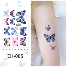Load image into Gallery viewer, Butterfly Tattoo Sticker Waterproof Children's Colorful Cartoon Flower Butterfly Tattoo Sticker Cute Colorful Tattoo Sticker
