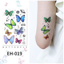 Load image into Gallery viewer, Butterfly Tattoo Sticker Waterproof Children's Colorful Cartoon Flower Butterfly Tattoo Sticker Cute Colorful Tattoo Sticker
