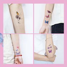 Load image into Gallery viewer, Butterfly Tattoo Sticker Waterproof Children's Colorful Cartoon Flower Butterfly Tattoo Sticker Cute Colorful Tattoo Sticker
