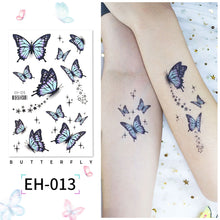 Load image into Gallery viewer, Butterfly Tattoo Sticker Waterproof Children's Colorful Cartoon Flower Butterfly Tattoo Sticker Cute Colorful Tattoo Sticker
