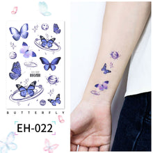 Load image into Gallery viewer, Butterfly Tattoo Sticker Waterproof Children's Colorful Cartoon Flower Butterfly Tattoo Sticker Cute Colorful Tattoo Sticker
