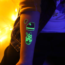 Load image into Gallery viewer, Nightglow Tattoo Sticker Waterproof Party Candy Donut Children's Cartoon Tattoo Sticker Cute Children Tattoo Sticker
