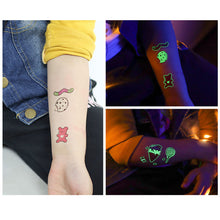 Load image into Gallery viewer, Nightglow Tattoo Sticker Waterproof Party Candy Donut Children's Cartoon Tattoo Sticker Cute Children Tattoo Sticker
