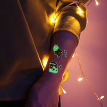 Load image into Gallery viewer, Nightglow Tattoo Sticker Waterproof Party Candy Donut Children's Cartoon Tattoo Sticker Cute Children Tattoo Sticker
