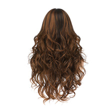 Load image into Gallery viewer, Forehead Lace Large Wave Wig High Temperature Silk Long Curly Hair Invisible Fluffy Full Top Wig Synthetic Hair Extensions
