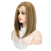 Load image into Gallery viewer, Forehead Lace Comfortable Breathable Wig High Temperature Silk Straight Hair Full Top Wig Women Hair Extensions
