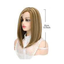 Load image into Gallery viewer, Forehead Lace Comfortable Breathable Wig High Temperature Silk Straight Hair Full Top Wig Women Hair Extensions
