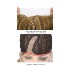 Load image into Gallery viewer, Forehead Lace Comfortable Breathable Wig High Temperature Silk Straight Hair Full Top Wig Women Hair Extensions
