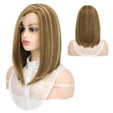 Load image into Gallery viewer, Forehead Lace Comfortable Breathable Wig High Temperature Silk Straight Hair Full Top Wig Women Hair Extensions
