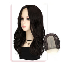 Load image into Gallery viewer, Forehead Lace Fluffy Natural Wig High Temperature Silk Long Curly Hair Comfortable Breathable Full Top Wig Hair Extensions
