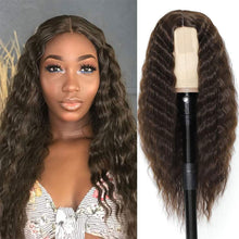 Load image into Gallery viewer, Forehead Lace Fluffy Natural Wig High Temperature Silk Long Curly Hair Realistic Full Top Wig Women Hair Extensions
