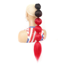Load image into Gallery viewer, Drawstring Mesh Wig Ponytail Fashionable Colorful Lantern Ponytail Fluffy Synthetic Long Ponytail Hair Extensions for Women
